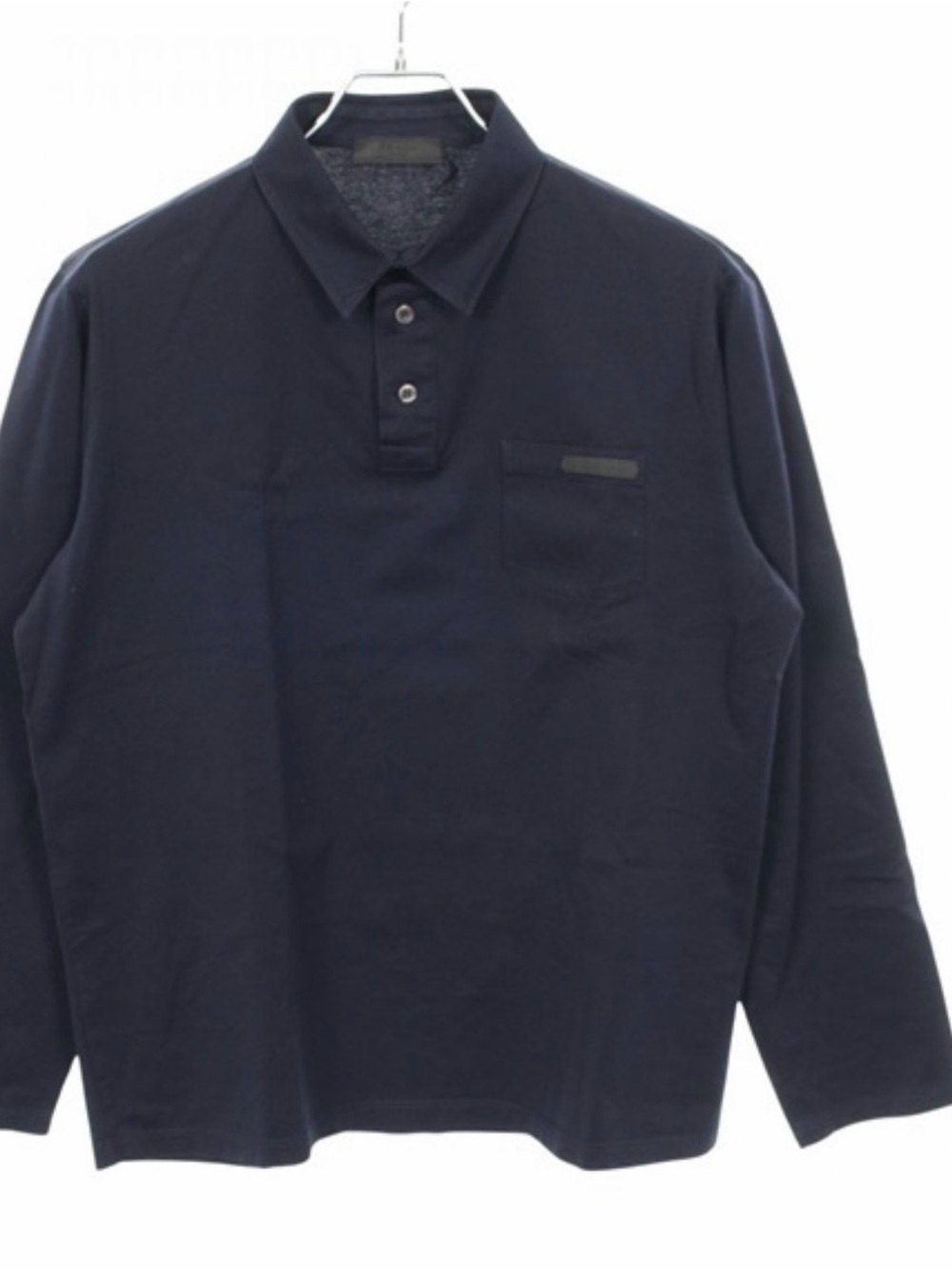 Prada Men's Long Sleeve Polo - Navy
